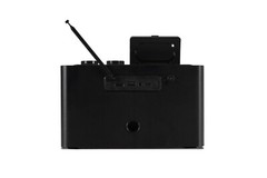 Fuse Zide Black Vintage Alarm Clock Radio Speaker w/ Bluetooth & LCD Screen