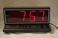 Micronta 63-765 LED Alarm Clock Tested Working Made In Hong Kong AC And 9V