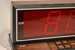 Micronta 63-765 LED Alarm Clock Tested Working Made In Hong Kong AC And 9V