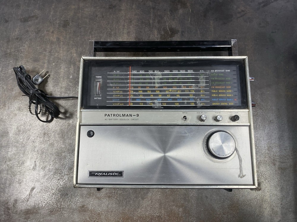 VTG Realistic Patrolman – 9 Bands AM/SW/MB/FM/PSB/Air/VHF/UHF 1970s