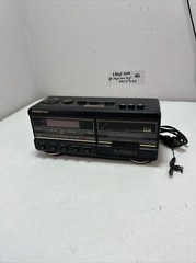 Vintage Soundesign Model 3827 BLK AM FM Electronic Clock Radio Cassette Player