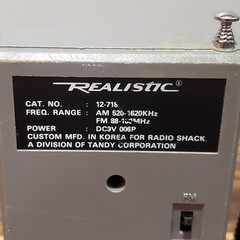 Vintage Radio Shack Realistic 12-718 AM/FM Transistor Radio Tested