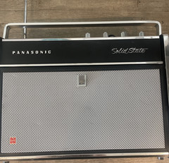 Panasonic Black + Silver Transistor Radio Phono FM-AM SG-610 Tested/Works 10×14”