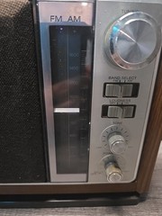 Sony ICF-9740W Vintage FM/AM Table Radio Wood Grain Quality Working