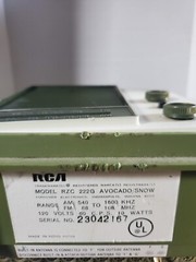 Vintage MCM RCA RZC 222G Avacado Snow Green AM/FM/AFC Retro Radio 23042167