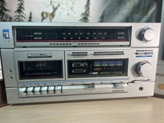 Vintage Soundesign 5642 Radio Tape Player/Recorder (2) 707S Wood Box Speakers