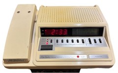 Pierre Cardin A7P9RM AMB-15 CORDLESS TELEPHONE AM/FM CLOCK RADIO ~ Powers ON