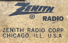 Zenith Model Z275L Vintage Radio