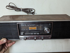 Vintage Retro Woodgrain Stereo AM FM Monteverdi Taiwan J928 Needs Antenna Wire