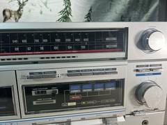 Vintage Soundesign 5642 Radio Tape Player/Recorder (2) 707S Wood Box Speakers