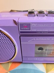 Vtg Lenoxx Sound AM/FM Stereo Radio/Duel Cassette Recorder,#CT-743,Working,1986.