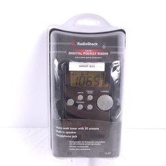 NEW RadioShack AM/FM Digital Pocket Radio 1200587 Built In Speaker Portable NOS
