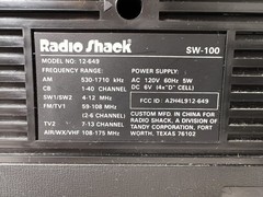 Realistic SW-100 Multiband Radio 12-649 AM FM CB SW AIR WX Tested Working
