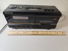 Vtg SOUNDESIGN AM/FM Alarm Clock Radio Cassette Player Model 3827 Black