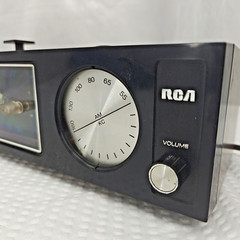 RCA Solid State RZD417W AM Clock RADIO FOR PARTS Wood Grain 60s Taiwan PROP VTG