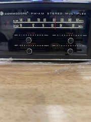 COMMODORE FM-AM STEREO MULTIPLEX / 8 Track Player ( Will Free 2 RCA SPEAKERS )