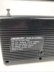 Soundesign 2210BLK AM/FM Radio Tested WORKS 2210 Black