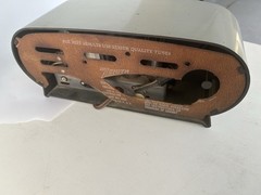 Vintage Zenith Owls Eye Clock Grey Clock Radio- PARTS OR REPAIR ONLY