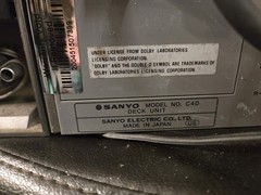Sanyo C4 Boombox Vintage Stereo Cassette Tape Player with AM/FM Radio Tested