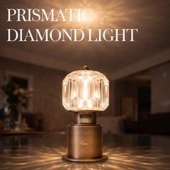 Fuse Soluna Crystal Bluetooth Speaker Lamp w/ Bluetooth & Hand Polished Prism