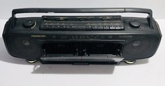SOUNDDESIGN Cassette Player AM FM Stereo Radio Boombox 4749BLK W/ AC Cord & Tape