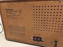Vtg MCM Wood Grain PANASONIC #RE-6286 AM/FM Tabletop RADIO/Japan Works Great EX+