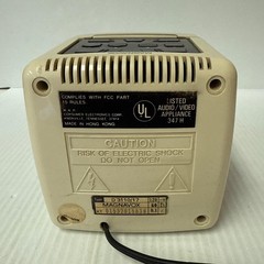 Magnavox Cube Clock Radio With FM/AM Tuner Dual Alarms Battery Backup Vintage