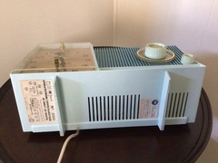 VINTAGE, 1960’S, MOTOROLA TABLETOP CLOCK RADIO, AZURE BLUE, MODEL C18B 23!!!