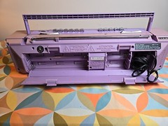 Vtg Lenoxx Sound AM/FM Stereo Radio/Duel Cassette Recorder,#CT-743,Working,1986.