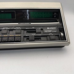 Vintage Silver Digital Hitachi Clock/Radio/Alarm AM/FM Model KC-680H Works!!