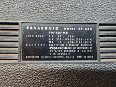 Vtg Panasonic Radar Matic FM/AM/MB Transistor Radio Model RF-880 Parts/Not wking