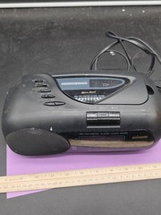Lenoxx Sound AM/FM Digital Clock Radio Cassette Player Model CR-186 Tested Works