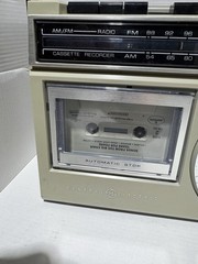 Vintage General Electric Portable AM/FM Radio/Cassette Recorder, No. 3-5240-D