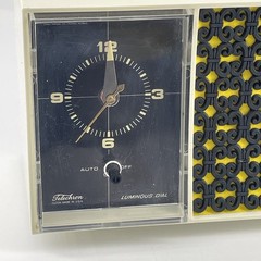 Telechron IDEAL AM/FM RADIO Model 96602 Luminous Dial Clock Vintage Retro Tested