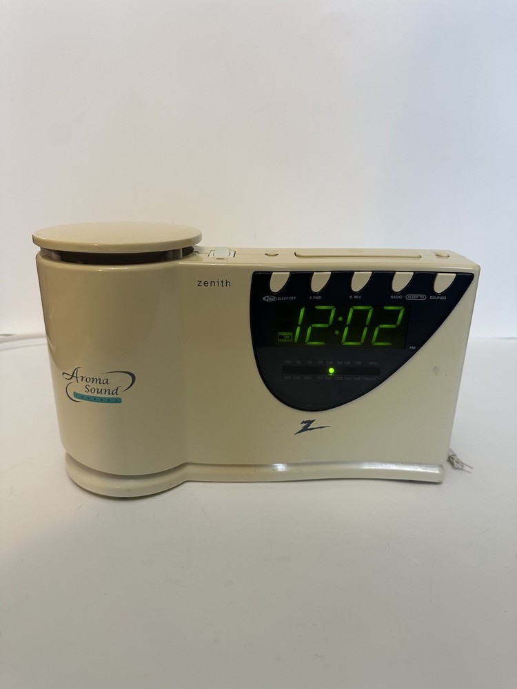 Vintage Zenith Aroma Sound Therapy Alarm Clock Radio AM/FM Scented Z358w-WORKING