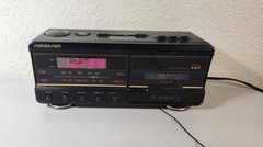 Vtg SOUNDESIGN AM/FM Alarm Clock Radio Cassette Player Model 3827 Black