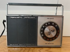 Vintage Realistic Patrolman AM FM Radio VHF Monitor Solid State Squelch Control