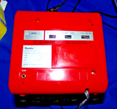 Vintage Randix Red Cube Box Square Cassette, Clock, AM/FM Radio – Works