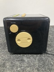 Vintage Soundesign Morning Call Black Cube Clock Radio AM/FM Digital Clock Timer