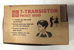 Vintage Original Box with General Electric 7 Transistor Pocket Radio w/ Earphone