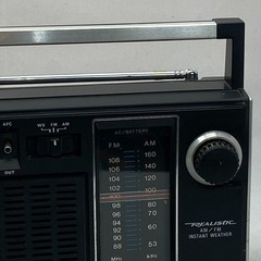 Vintage Realistic 12-653 Portable Radio AM FM WX Weather Band AC DC Antenna
