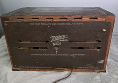 Vintage 1946 Zenith 6D029 Console-Tone Boomerang Tube Radio Works