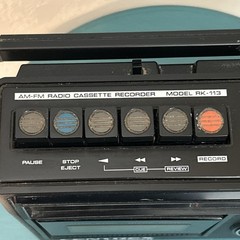 Centrex by Pioneer AM/FM Radio Cassette Player Model RK-113 Black Works! *Read*