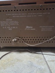 Vintage 1950&rsquo;S Zenith tube wood table Radio Long Distance AM/FM Model K731 Works