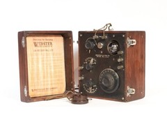 Very Rare 1922 Webster Electric 2A One-Tube Portable Radio * Racine, WI * Works
