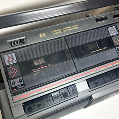 Seiko WKC-200 Super Woofer 3D Stereo Boombox Dual Cassette AM/FM- Tested Working