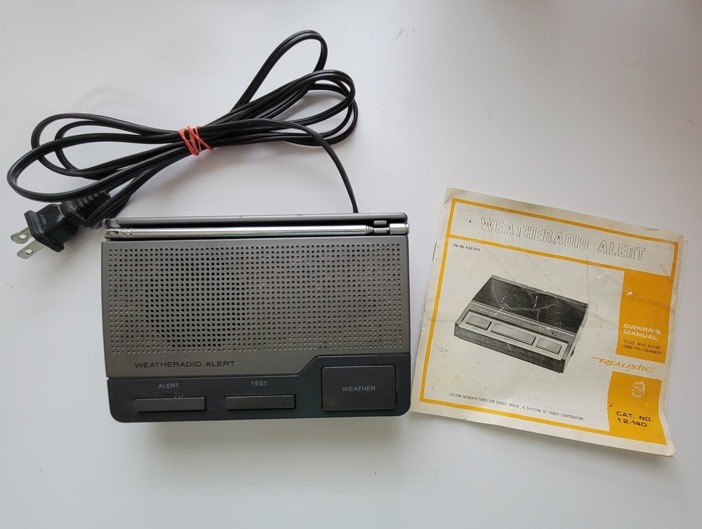 Vintage Realistic Weatheradio Alert Model 12-140 Works Radio Shack Weather Radio