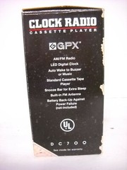 Vintage GPX Clock Radio Cassette Player DC700 Gran Prix, Alarm Clock, AM/FM Used