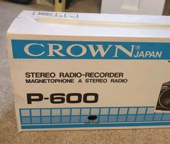 VTG Crown Japan Stereo Radio Recorder Magnetophone Stereo Radio P-600 Boombox