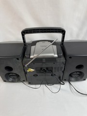 Lenoxx Sound Stereo CD Cassette System + Large Vintage Tape Lot w/ Case